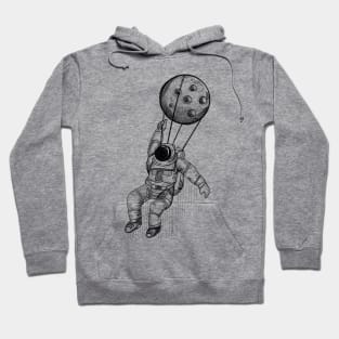 Astronaut landing With Moon Hoodie